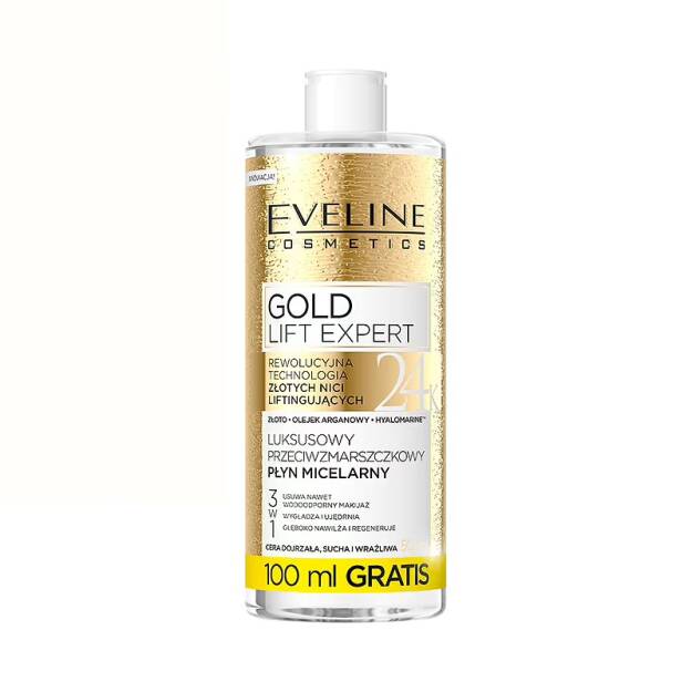 Eveline Gold Lift Expert Luxurious Anti-Wrinkle Micellar Liquid 500ml