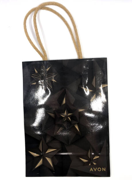 Avon Black Gift Bag with Stars