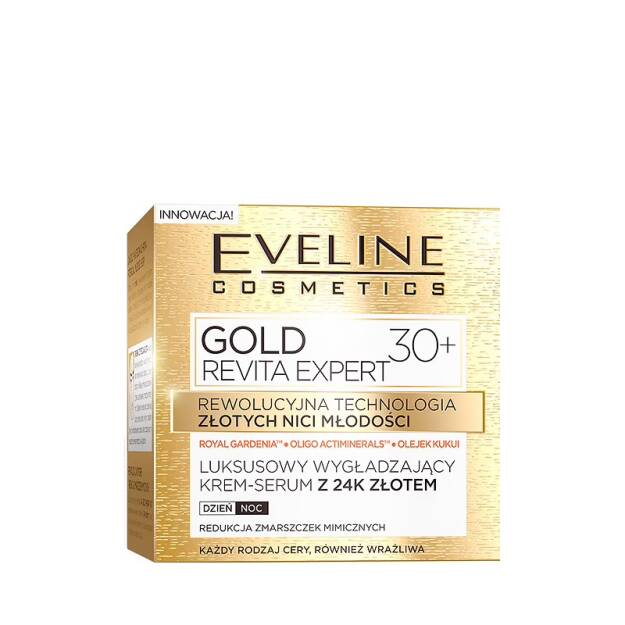 Eveline Gold Revita Expert 30+ Luxurious Smoothing Cream-Serum 50ml