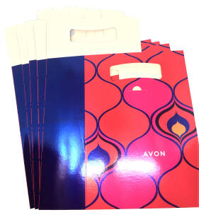 5 x Avon Red and Navy Blue Gift Bag